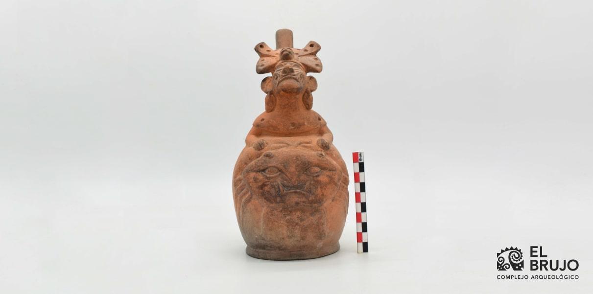 Botella escultórica cultura mochica